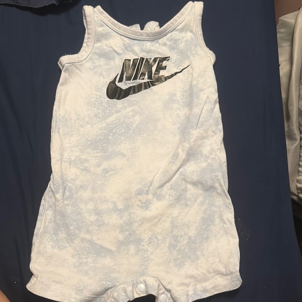 Nike Baby Blue Tie-Dye Romper